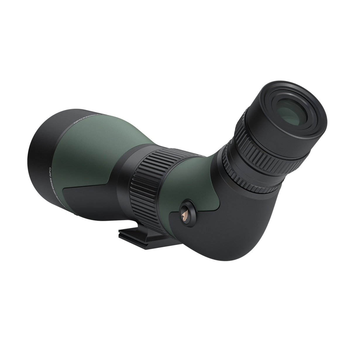 GPO Passion 20-60x85 APO spotting scope, vista posteriore con oculare inclinato
