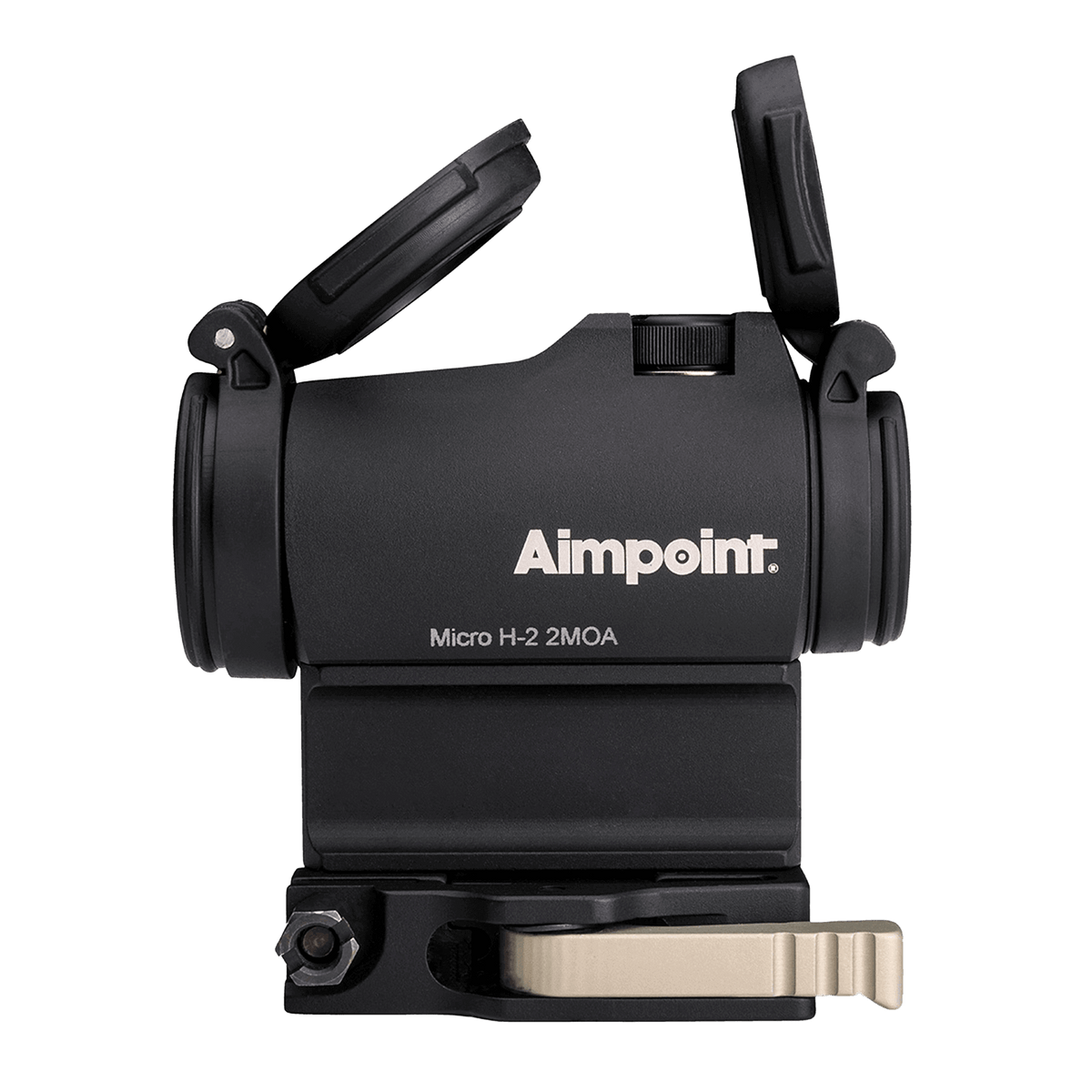 Aimpoint Micro H-2 2 MOA con distanziale 39 mm e attacco LRP - vista laterale