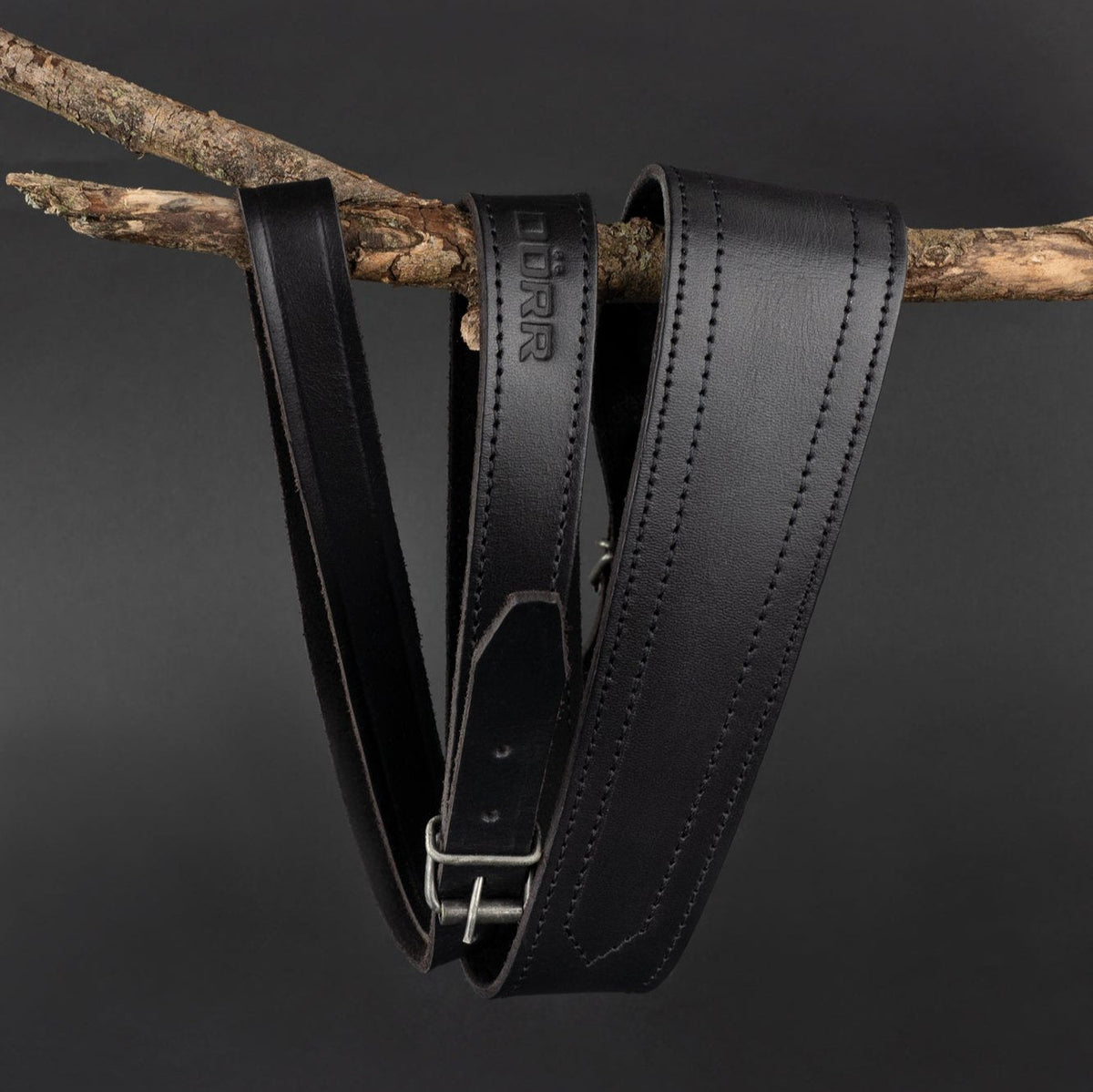 Dörr GR-108 cinghia per fucile in vera pelle nera 99-110 cm