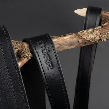 Dörr GR-108 cinghia per fucile in vera pelle nera 99-110 cm