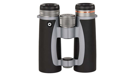 Binocolo Konus Prince 10x42 W.A. a prismi a tetto con ponte aperto, vista frontale
