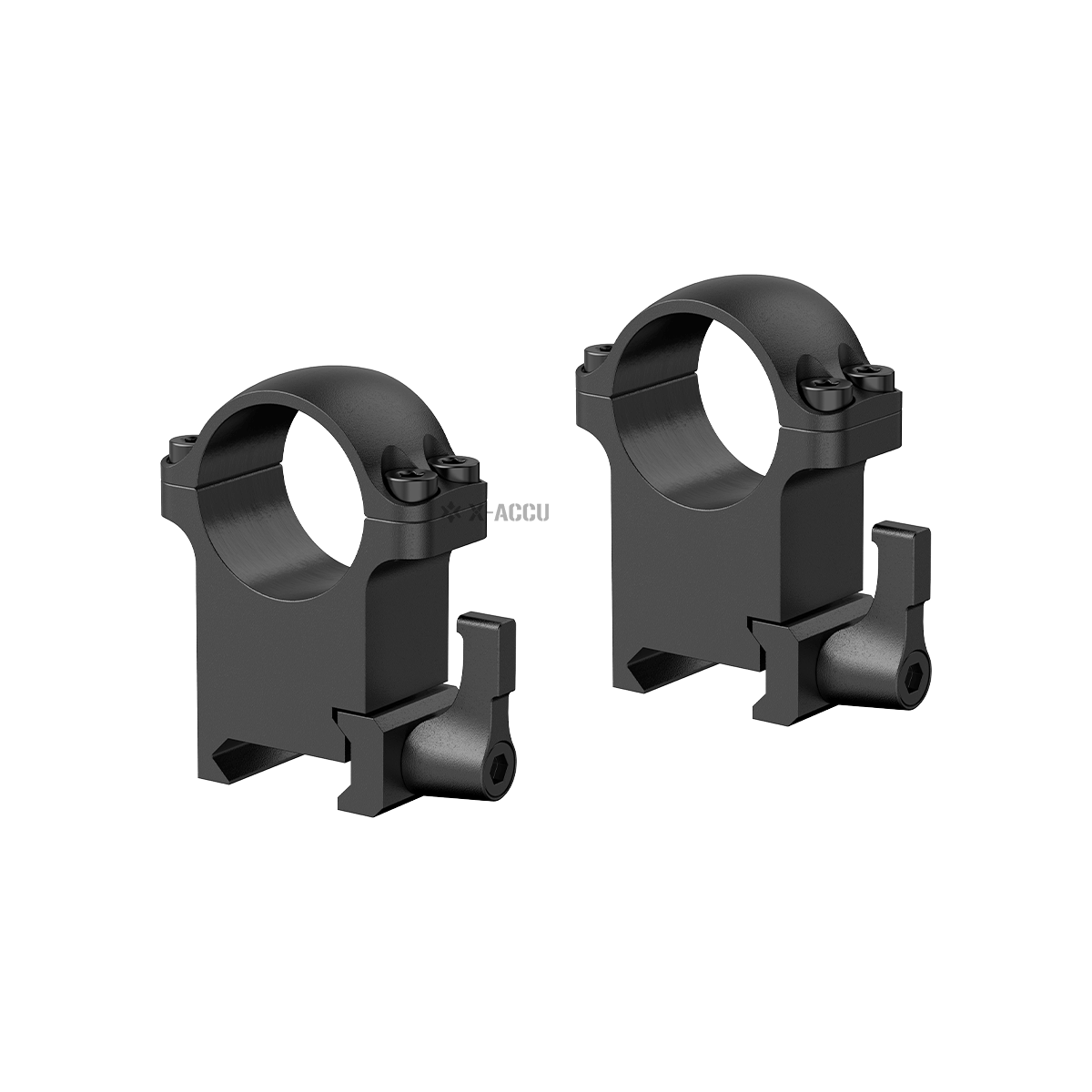 Anelli in acciaio Vector Optics a sgancio rapido da 25,4 mm altezza 31,8 mm