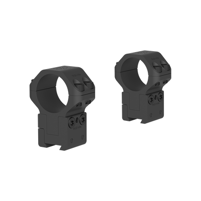 Dettaglio della regolazione in altezza degli anelli X-ACCU 25,4 mm