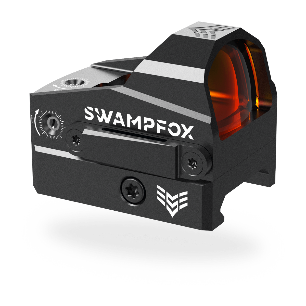 Swampfox Kingslayer red dot su attacco Picatinny, vista laterale
