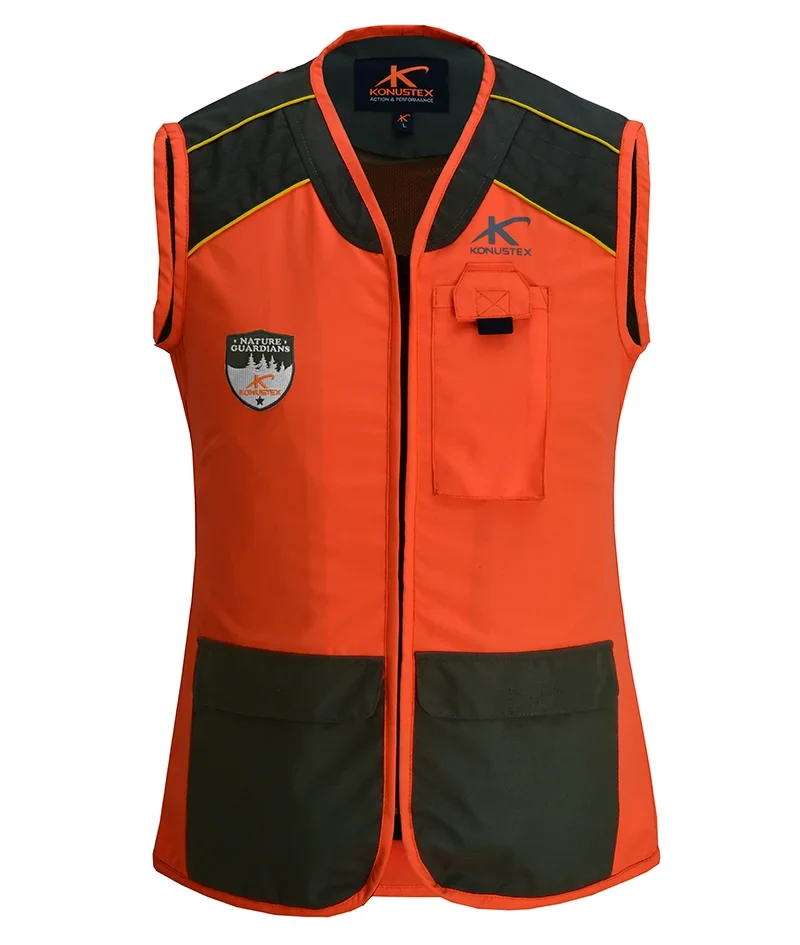 Gilet da caccia donna Konustex Gametop Lady arancione alta visibilità