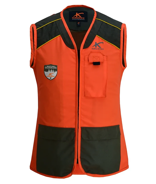 Gilet da caccia donna Konustex Gametop Lady arancione alta visibilità