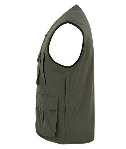Gilet da caccia Konustex Verdalis verde, vista laterale