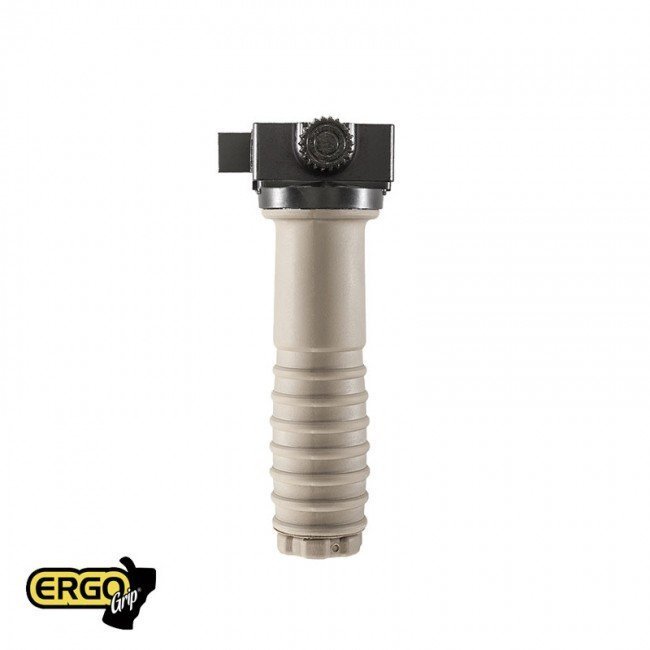 Ergo Straight Broom Handle Xpress Mount Vertical Forward Grip - Dark Earth