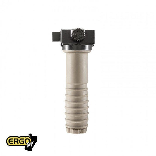 Ergo Straight Broom Handle Xpress Mount Vertical Forward Grip - Dark Earth