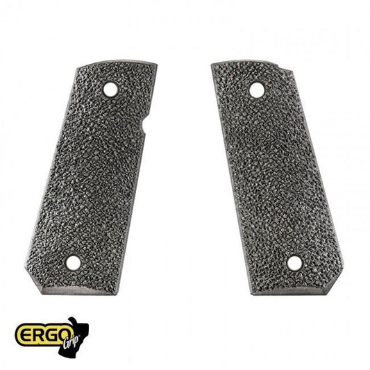 Ergo XTRO Officers Model Tapered Bottom Hard Rubber 1911 Grip - Black 