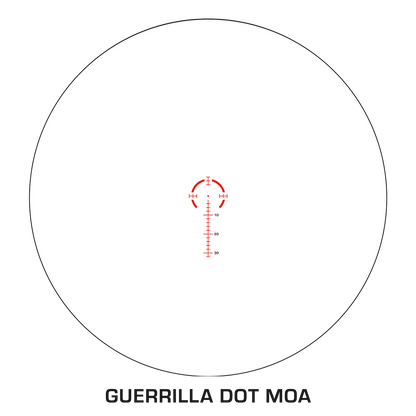 Schema del reticolo Guerrilla Dot MOA dello Swampfox Arrowhead