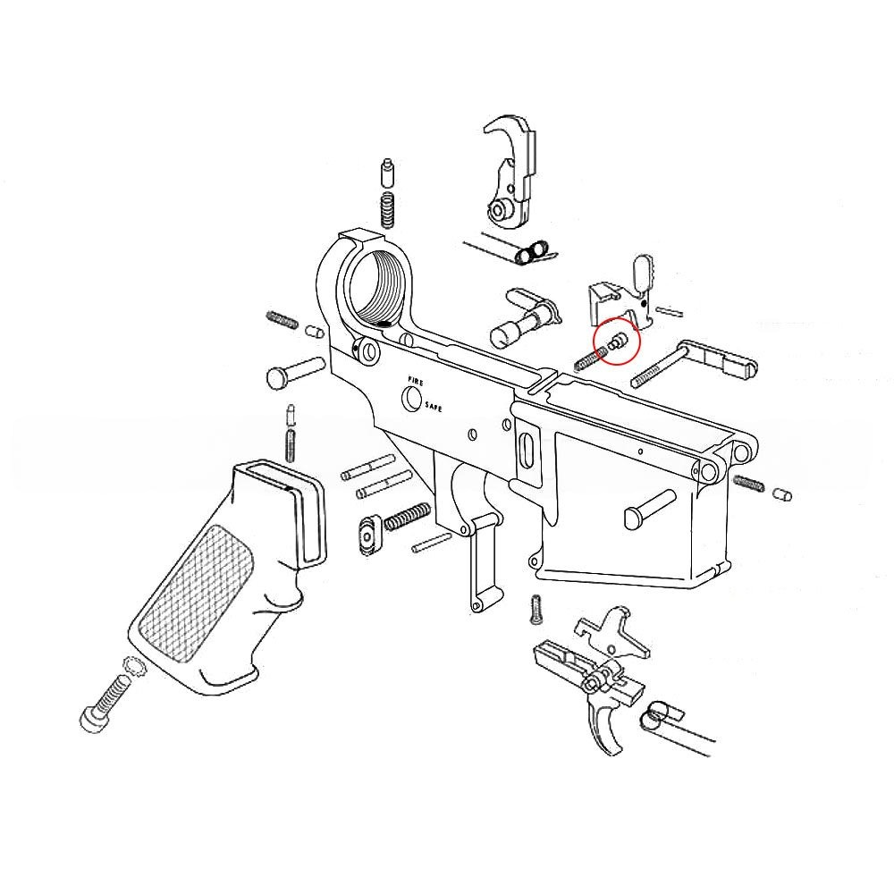 Eemann Tech pistoncino bolt catch per AR-15