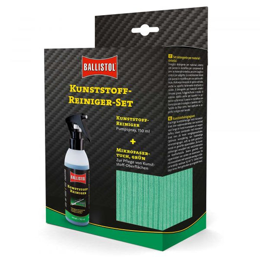 Ballistol Plastic Cleaner Set + Microfibre Cloth