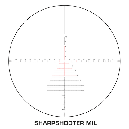 Schema del reticolo Sharpshooter MIL dello Swampfox Warhawk