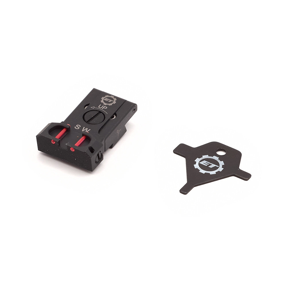 Eemann Tech tacca di mira regolabile con fibra ottica per CZ SP-01 Shadow e Shadow 2