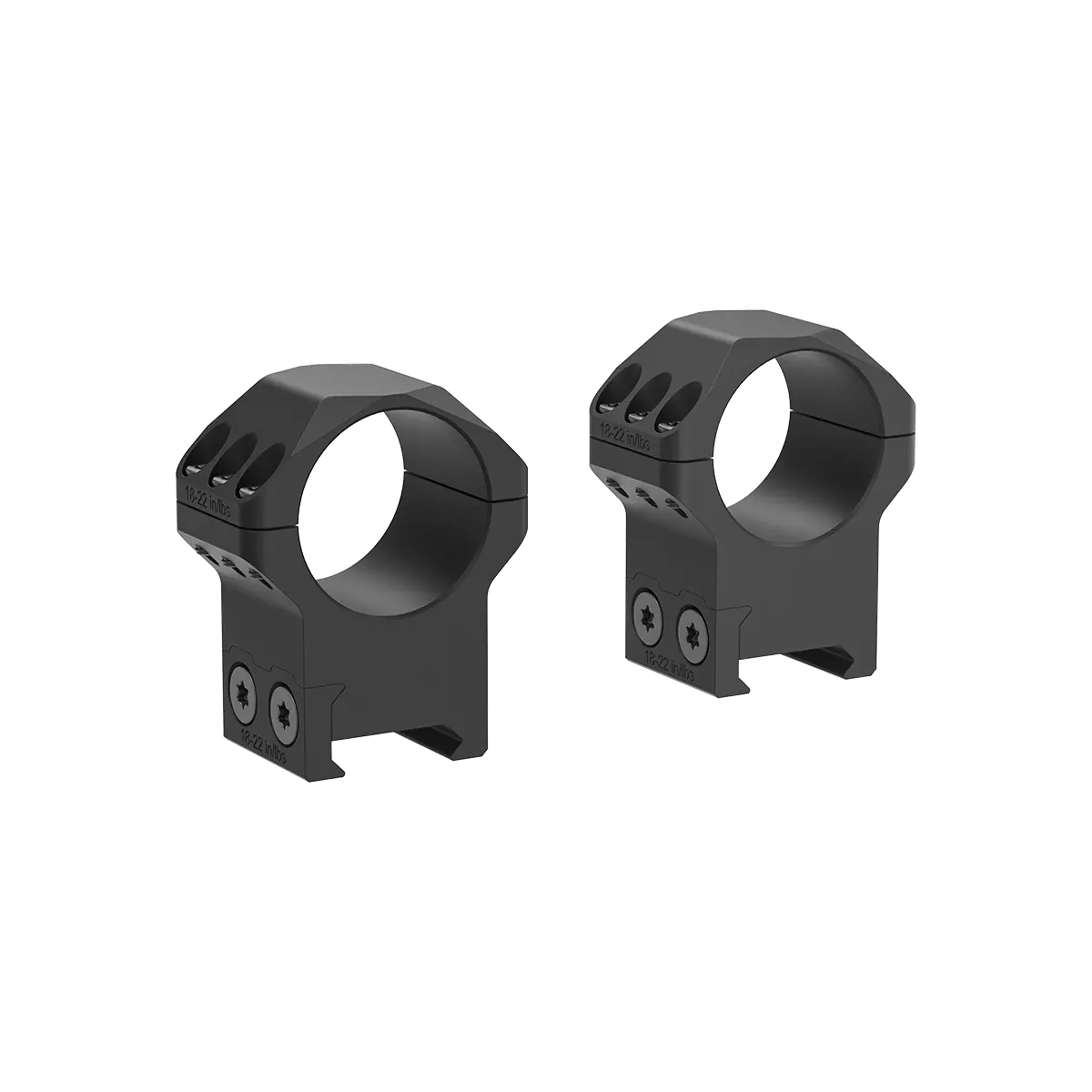 Dettaglio delle sei viti degli anelli X-Accu 30 mm medi