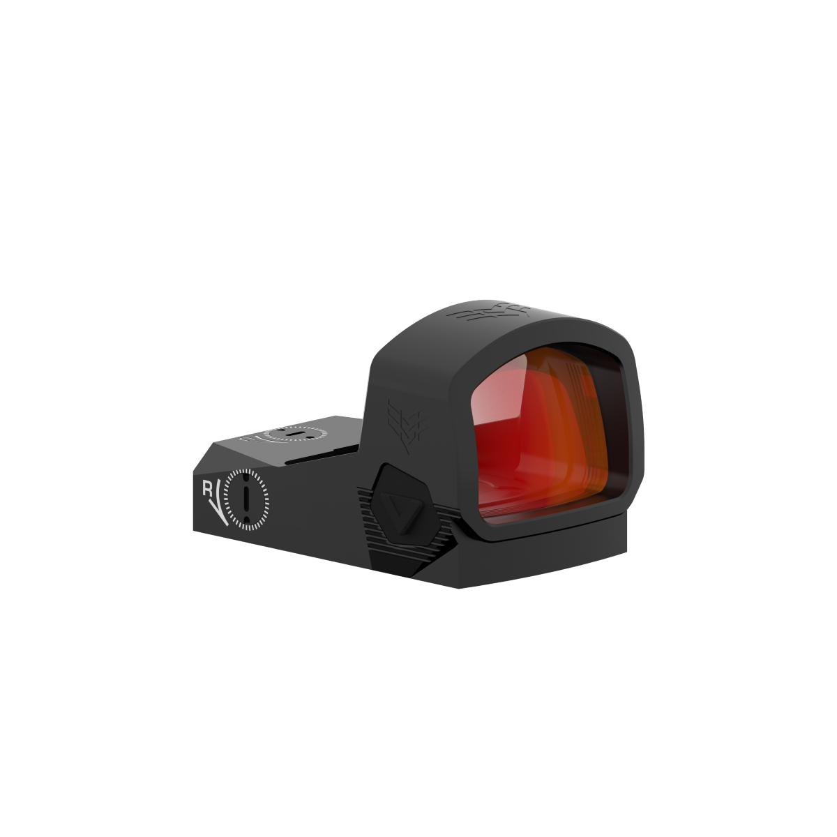 Swampfox Liberty II red dot 1x24 footprint RMR, vista di tre quarti