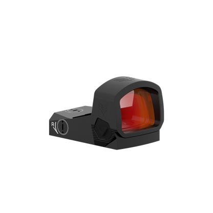 Swampfox Liberty II red dot 1x24 footprint RMR, vista di tre quarti