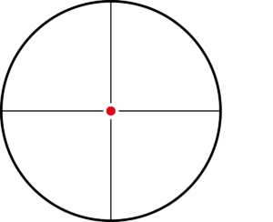 Reticolo Fine Crosshair con punto illuminato del Konus Invincible 5-50x60