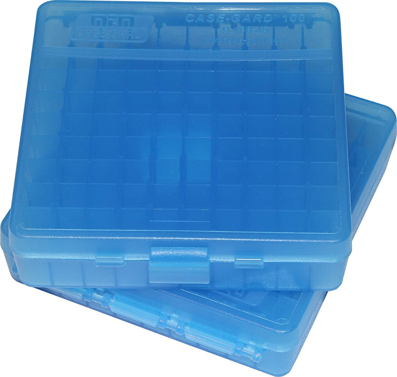 MTM Flip-Top Box 40 S&W, 10 Auto, 45 ACP - 100 Colpi Con Cerniera - Blue
