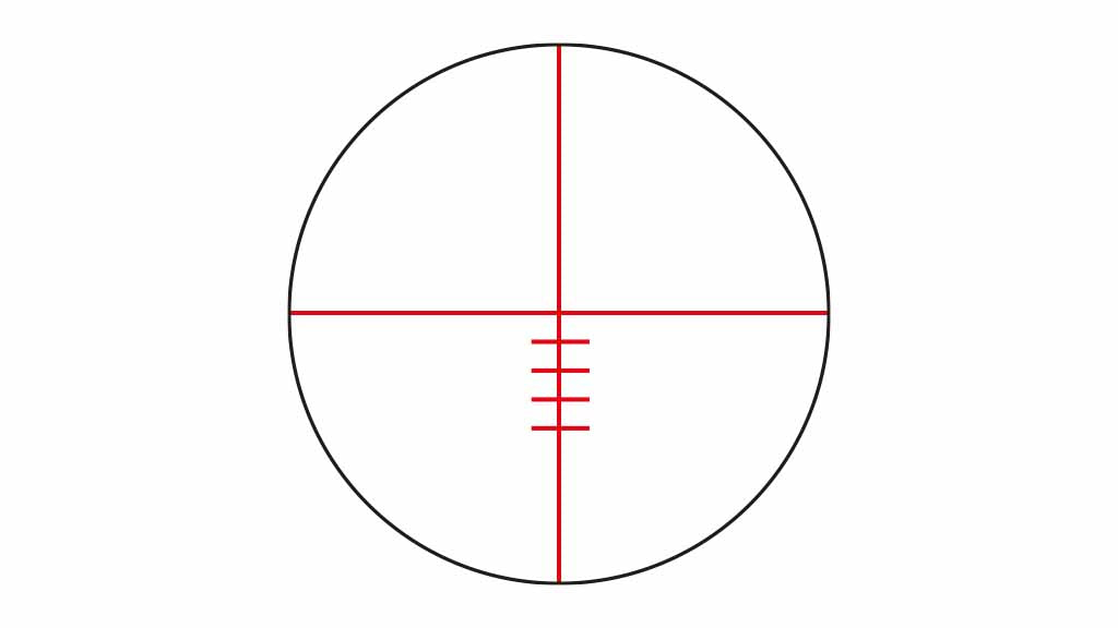 Reticolo balistico illuminato del Konus Fighter 4-16x50