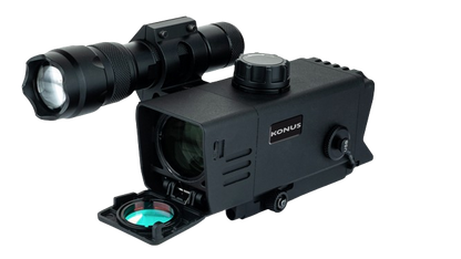 Konus Konuspro NV-3 3-9x32 vista frontale con filtro diurno e illuminatore zoom