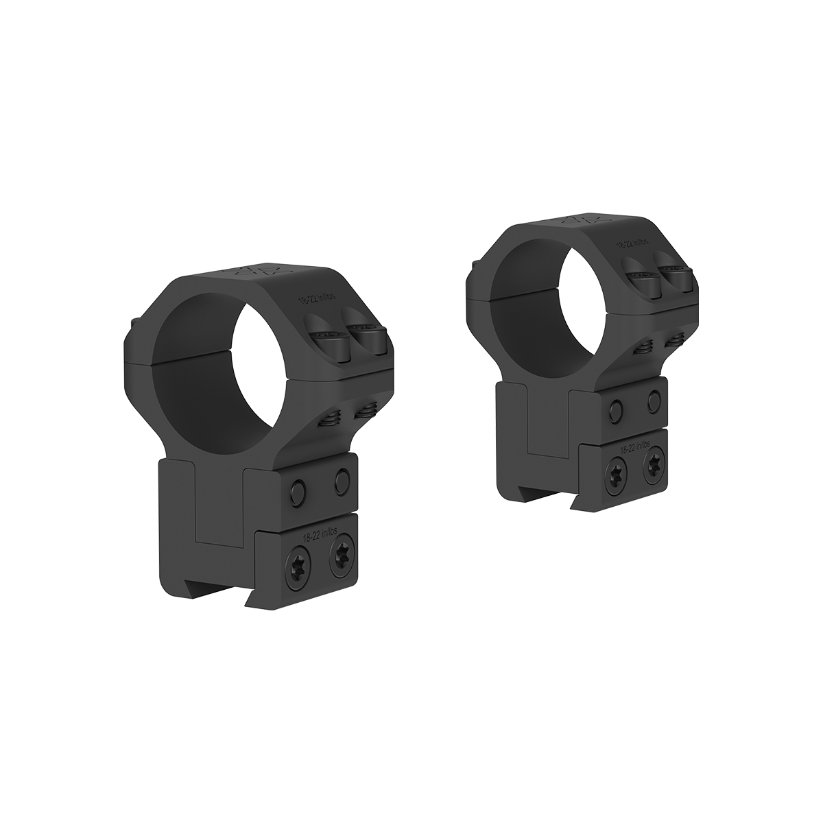 Anelli Vector Optics X-ACCU da 25,4 mm dovetail ad altezza regolabile