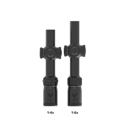 Swampfox Tomahawk II 1-4x e 1-6x a confronto, vista dall'alto