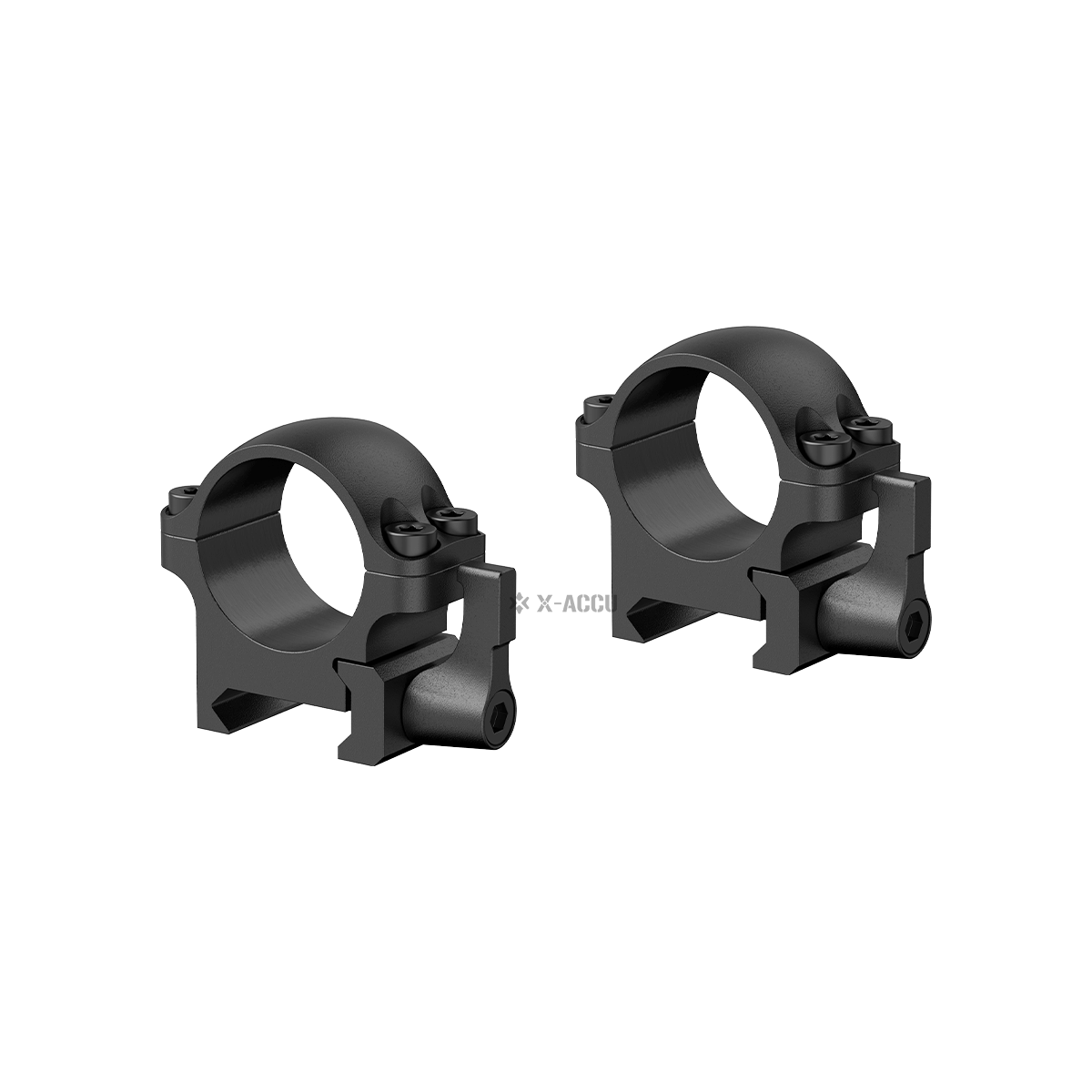 Anelli in acciaio Vector Optics a sgancio rapido da 25,4 mm profilo basso