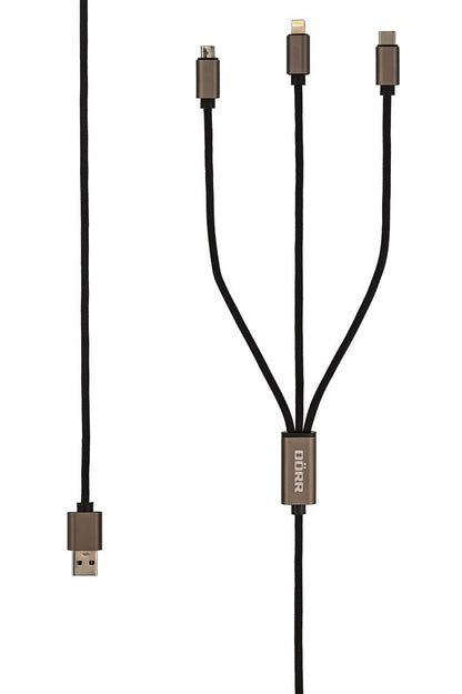 Dörr cavo di ricarica USB 3 in 1 35 cm USB-C, Micro USB e Lightning