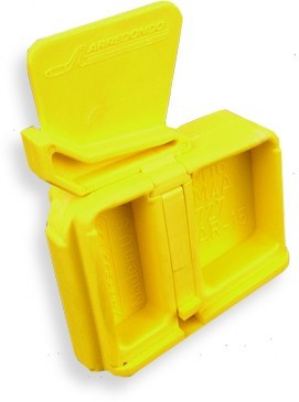 Arredondo tappo di sicurezza giallo per pozzetto caricatore AR-15