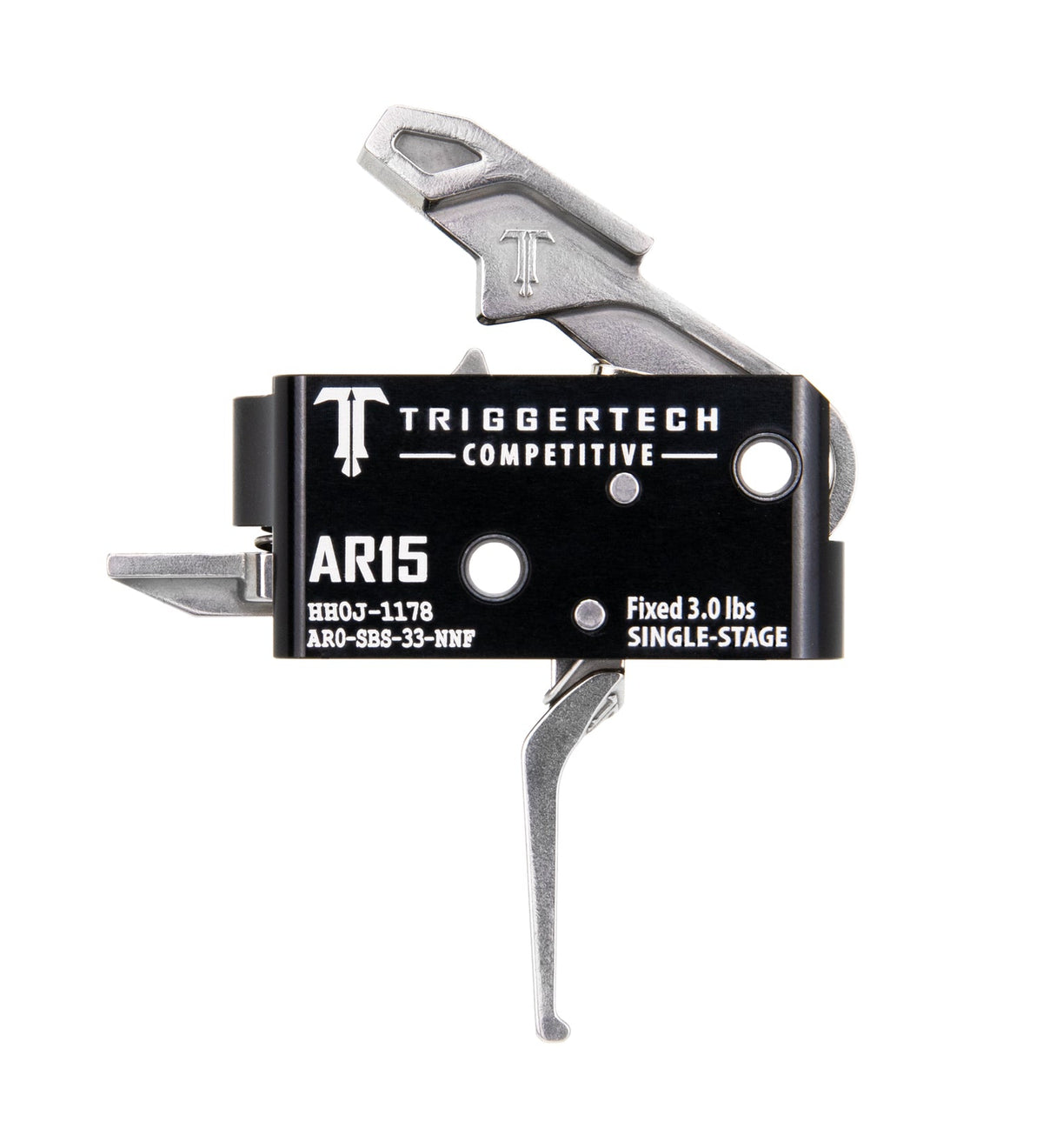TriggerTech AR-15 Competitive monostadio grilletto dritto inox
