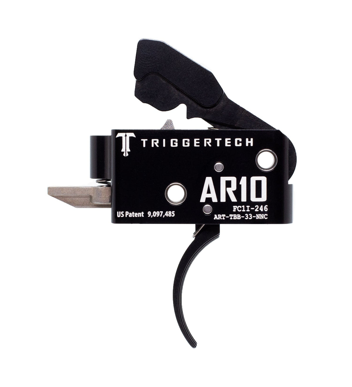 TriggerTech AR-10 Competitive grilletto curvo nero