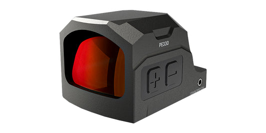 Red dot chiuso AiMWIN PE330, vista di tre quarti