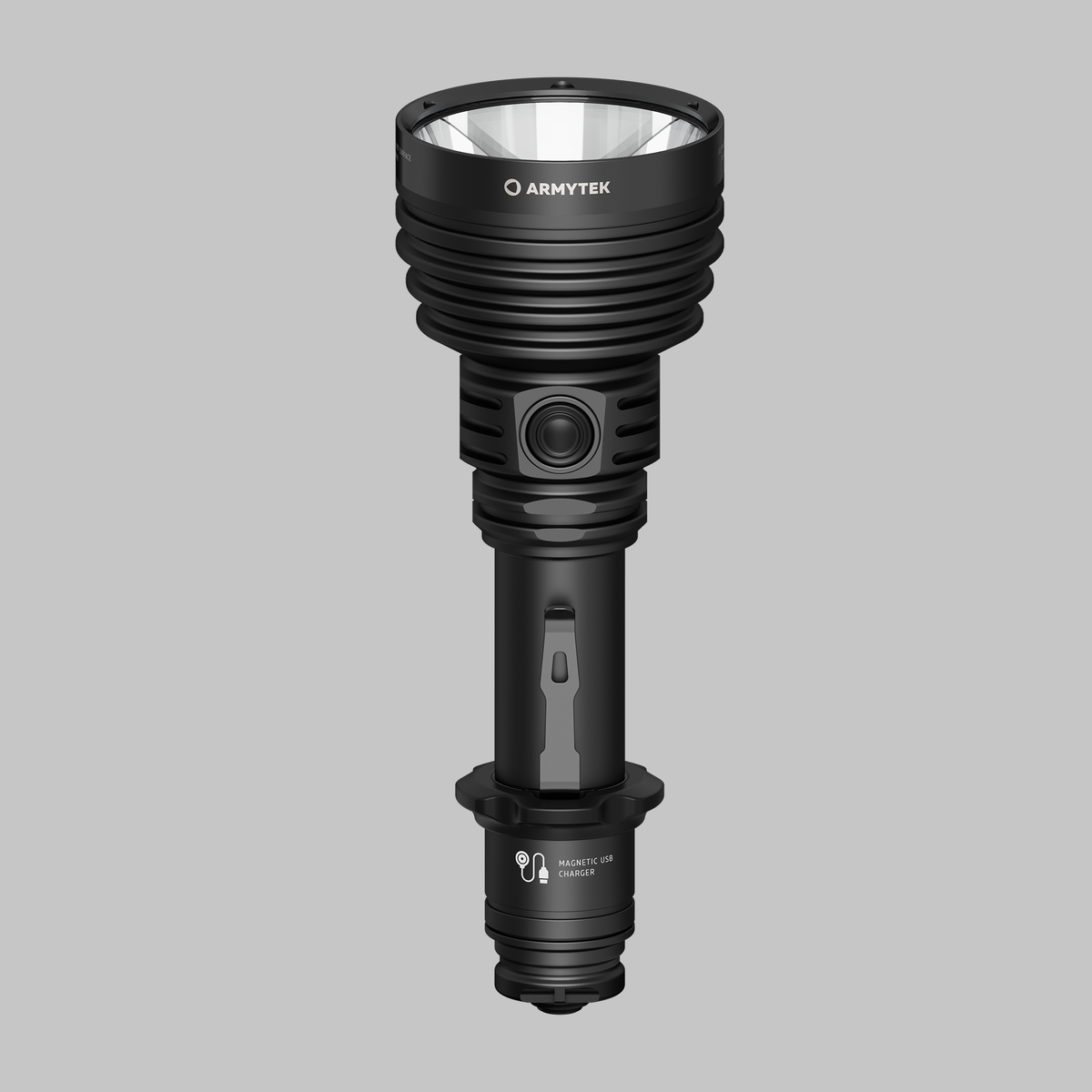Armytek Barracuda Pro Max torcia ricercatrice, vista laterale