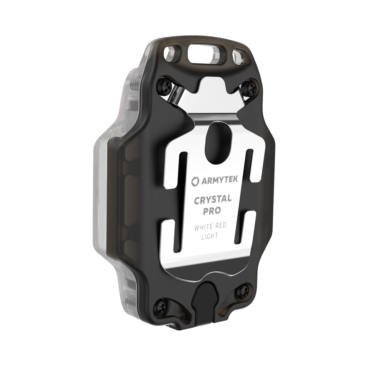 Armytek Crystal Pro Grigio vista laterale con clip