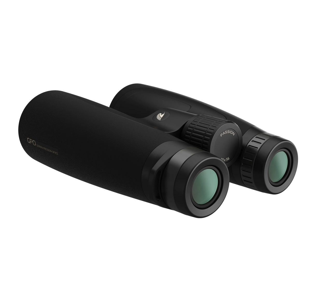 GPO Passion ED 10x56 nero, vista di tre quarti