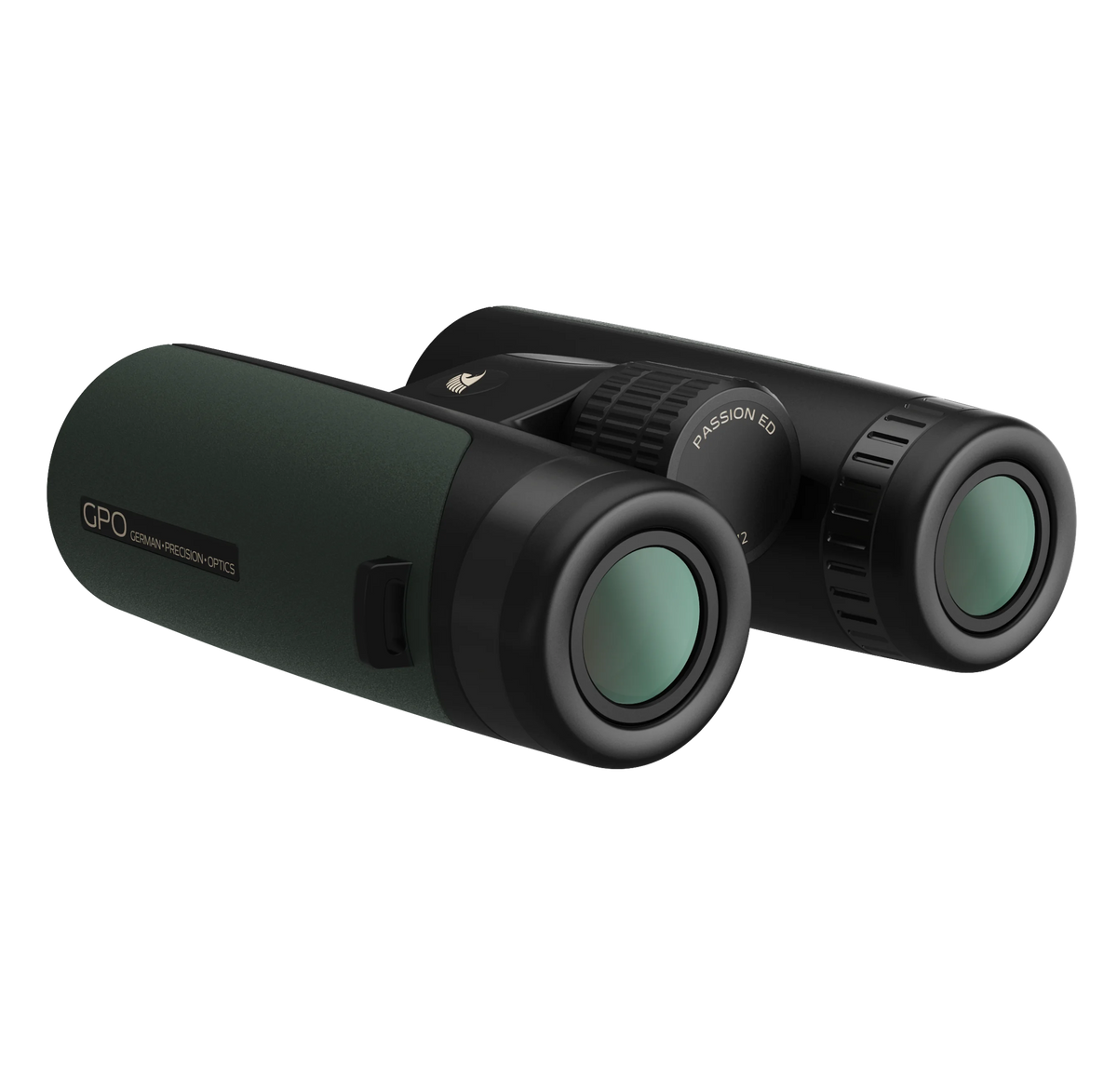 GPO Passion ED 8x42 verde, vista di tre quarti