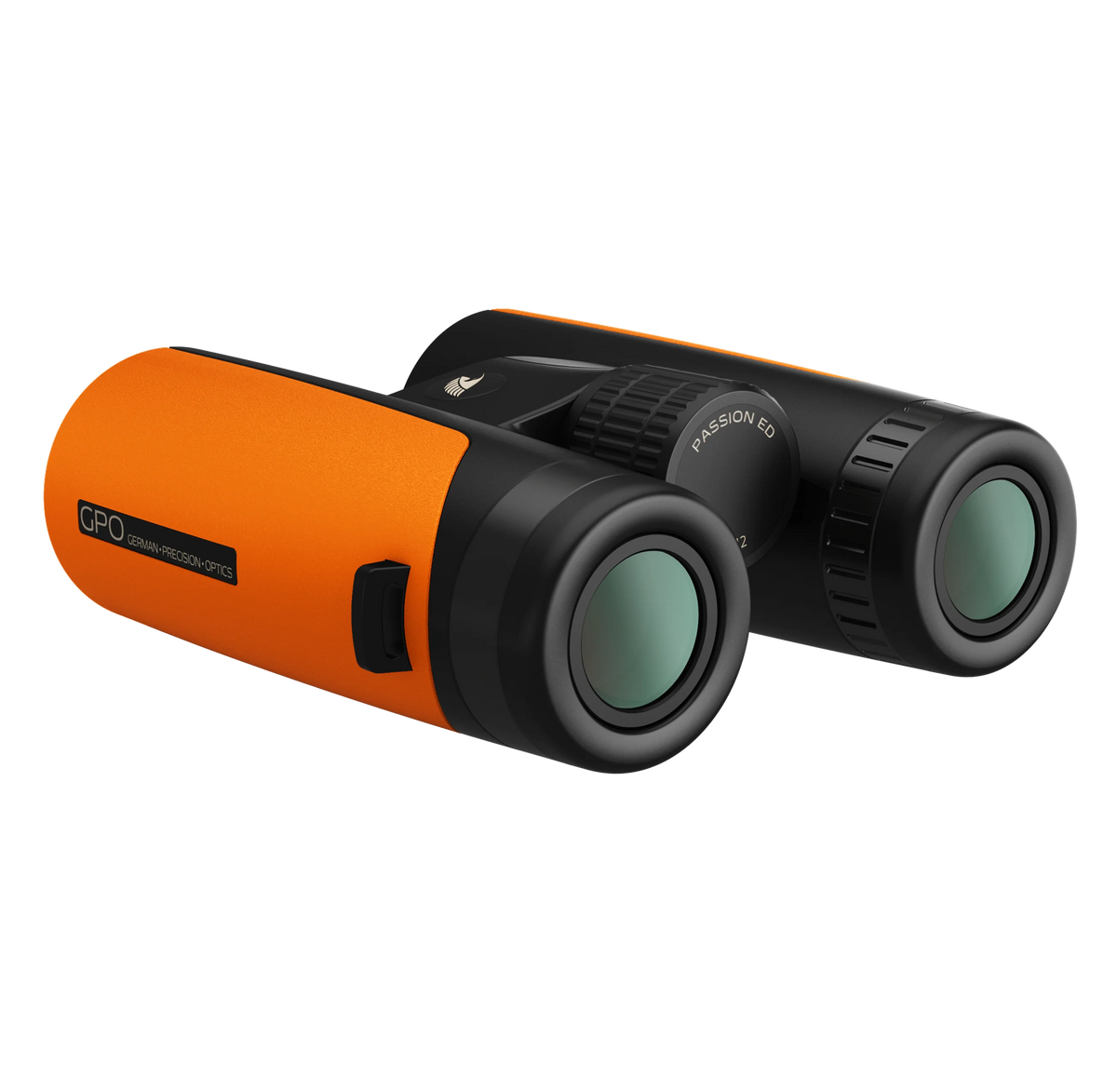 GPO Passion ED 8x42 arancione, vista di tre quarti