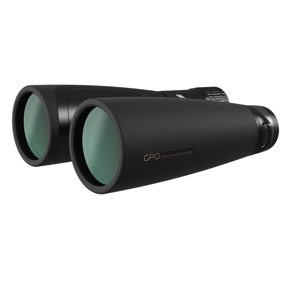 Binocolo GPO Passion ED 8x56 nero, vista angolata del corpo in magnesio