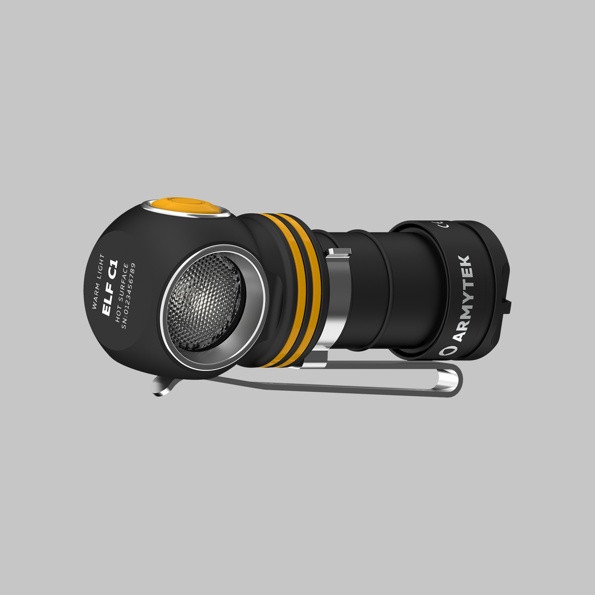 Armytek Elf C1 USB-C luce calda, vista frontale