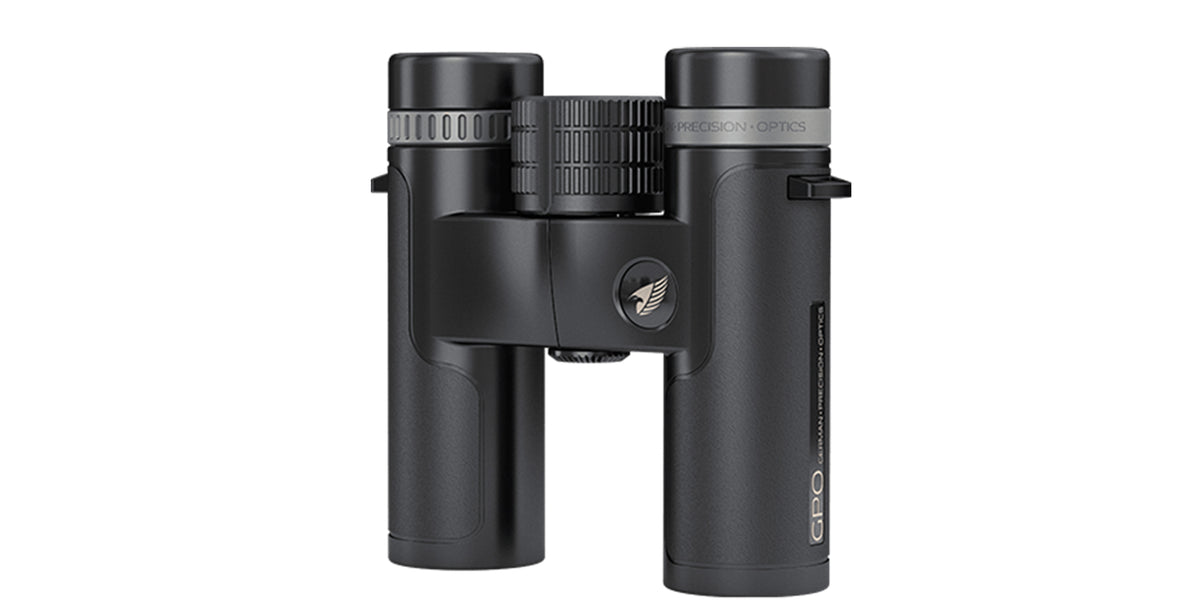 Binocolo GPO Passion SD 10x26 nero, vista frontale