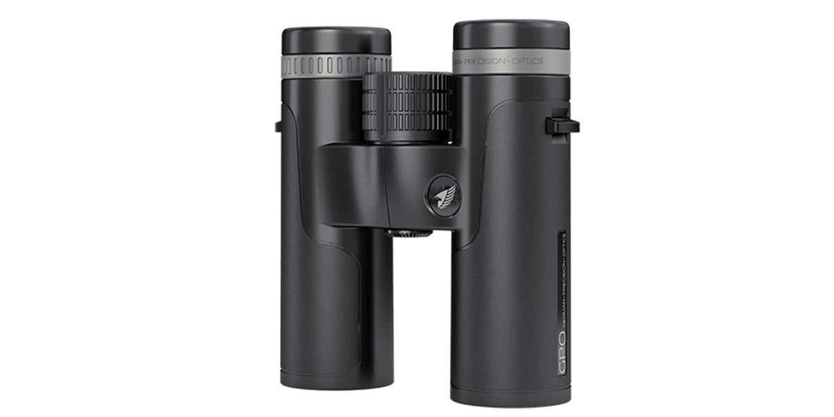Binocolo GPO Passion SD 8x34 nero, vista frontale