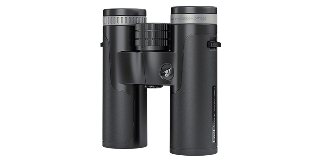 Binocolo GPO Passion SD 10x34 nero, vista frontale