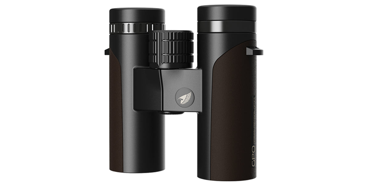 Binocolo GPO Passion ED 8x32 marrone, vista frontale