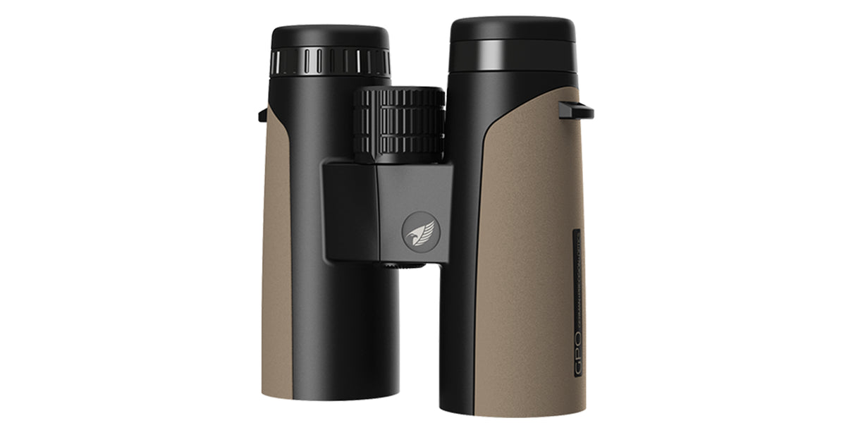 Binocolo GPO Passion ED 8x42 sabbia, vista frontale