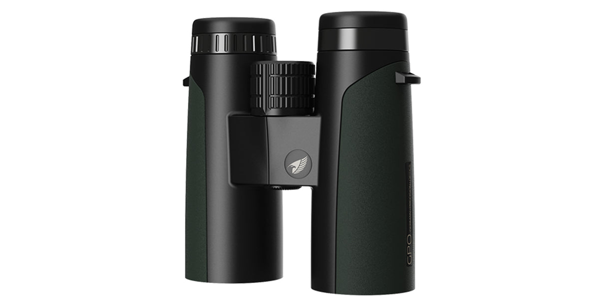 Binocolo GPO Passion ED 10x42 verde, vista frontale