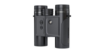 Binocolo con telemetro GPO Rangeguide 3000 10x32 nero, vista frontale