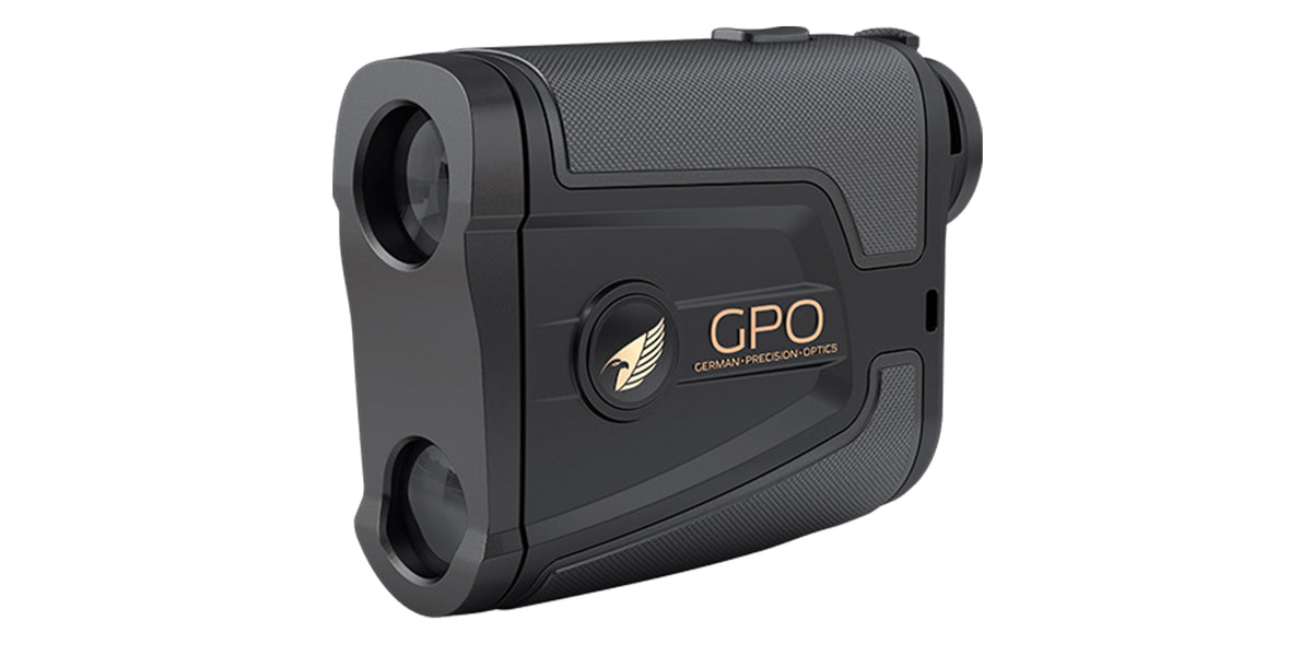 Telemetro laser GPO RangeTracker 2000 OLED 6x20 nero, vista laterale