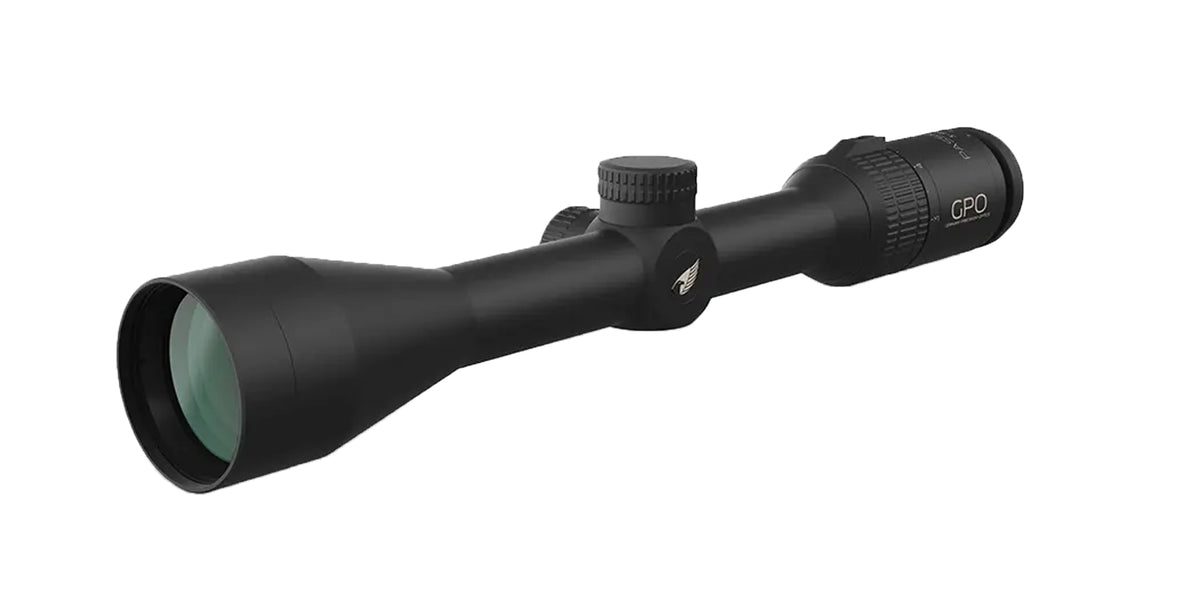 Cannocchiale GPO Passion 3x 4-12x42, vista di tre quarti
